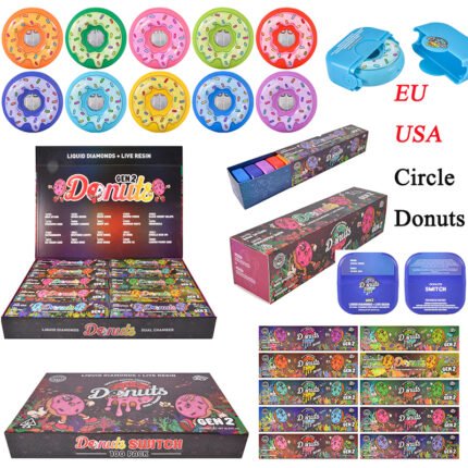 Donuts Switch Gen2 2G Disposables Circle Shape 2ml Empty Vape USA/ EU STOCK